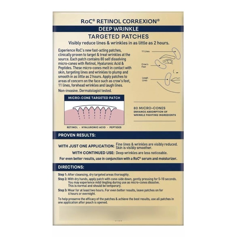 Roc Retinol Correxion- Parches Dirigido No Invasivos Arrugas