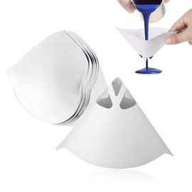 DXNQ 50 PCS 100 Micron Cone Paint Strainers, Paper Paint Screen Funnels with Fine Nylon Mesh, Universal Cone Paint Filters for Screening Paint Gasoline Fuel, Car Accessories