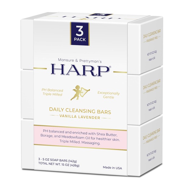 HARP pH-Balanced (5.0-6.0) Body Wash Bar - Exceptionally Gentle For