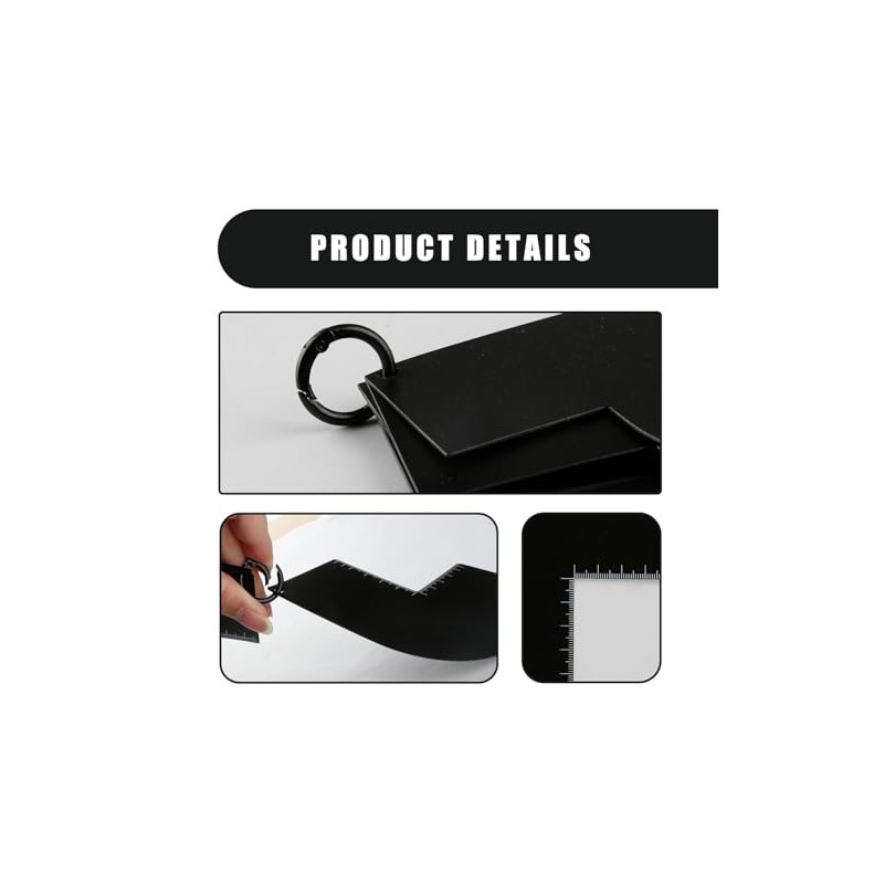4pcs Barber Enhancement Cards with Measurement Indicators,Beard Shaper,Shaping Templates for