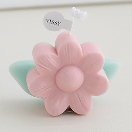 Mewealth Candles Gifts for Women, Soy Wax Aromatherapy Candle, Room Decor Cute Flower Shaped Scented Candles, Aesthetic Decorative (Pink Rose, 3 Inch)