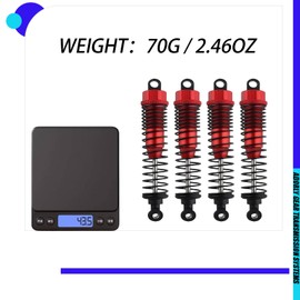 ADORLY 4pc Front Rear Redcat Gen7 Shocks Everest Gen 7 Sports Pro Everest 10 landslide Gen8 Volcano Epx Pro Wendigo Upgrades Parts Red