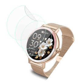 Futanwei for KEEPONFIT Smart Watches DR05 Screen Protector 1.27" [3 Pack] HD Clear Soft PET Film [Anti-Fingerprint][Anti-Scratch][Bubble Free] Compatible for KEEPONFIT Smartwatch DR05 Fitness Tracker