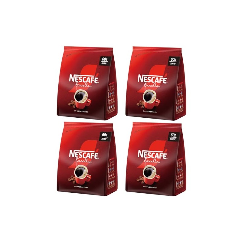 Nescafe Excella Refill, 2.1 oz (60 g) x 4 Bags,