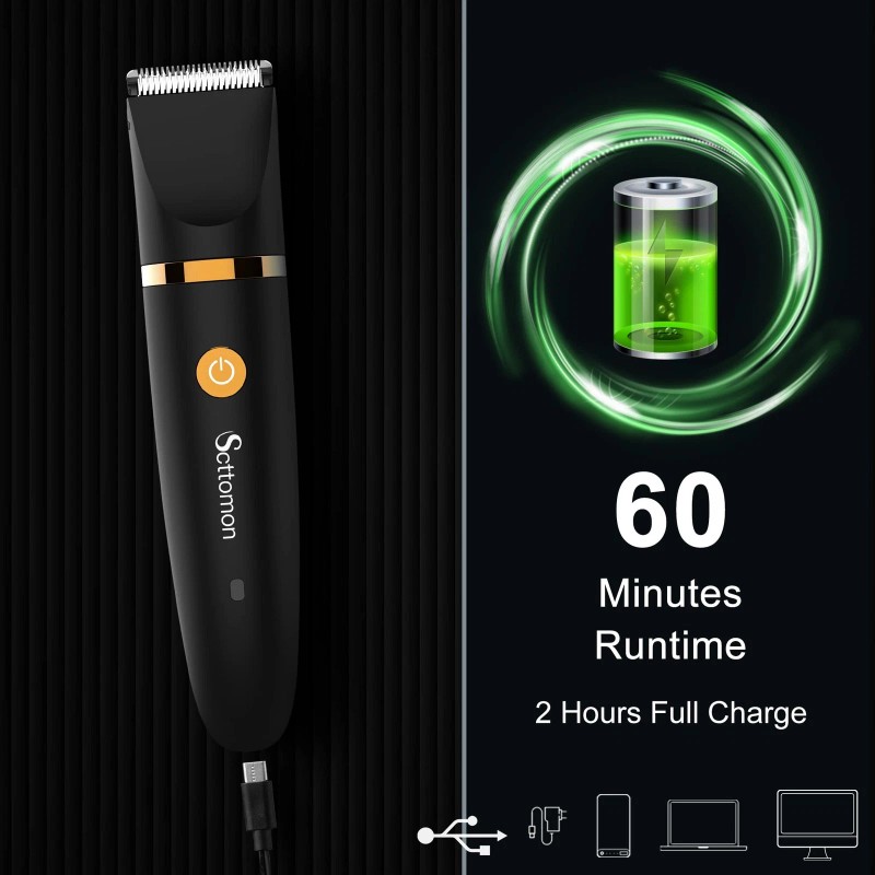 Scttomon Electric Groin Hair Trim Ball Trimmer for Men Body