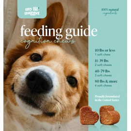 Natural Calming & Cognitive Support Chews for Dogs - DHA, Lion's Mane & Ashwagandha - Mood & Memory Support - Salmon Flavored Soft Chews - 90 Count