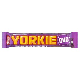 Yorkie Raisin & Biscuit DUO Chocolate Bar 66g (Pack of 12)