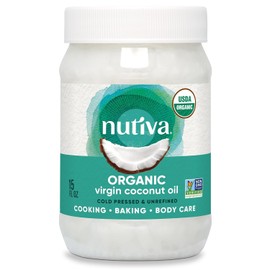 Nutiva Organic, Unrefined, Virgin Coconut Oil, 15 Fl Oz (Pack of 1)
