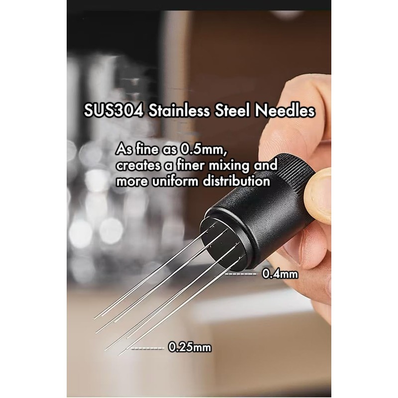 WDT Espresso Distribution Tool, Coffee Powder Needle with Magnetic Stand,