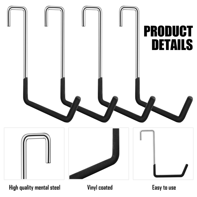 Encuryna Pack of 4 Robust Rafter Hooks, 19 cm, S-Garage