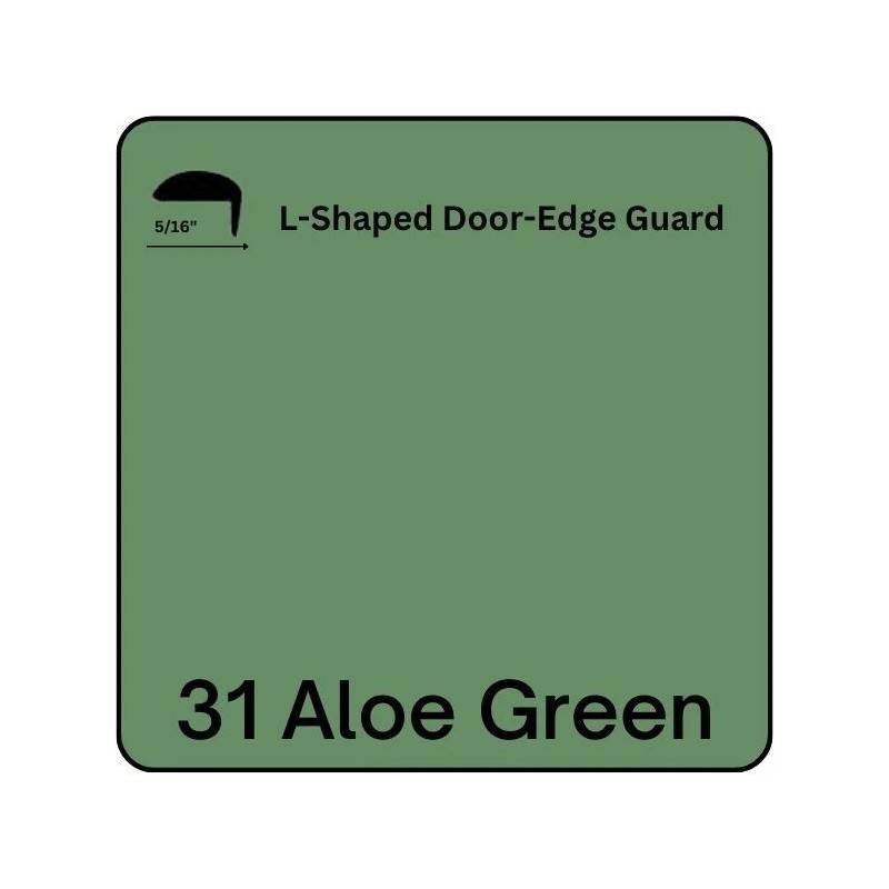 Edge ALOE GREEN 5/16" x 150' Colored L-Shaped Door Edge