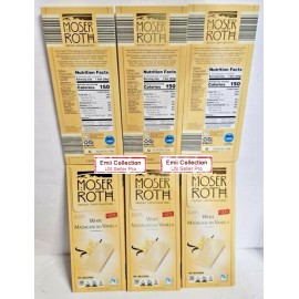 Moser Roth Private Chocolatiers White Madagascan Vanilla 4.4oz 125g (6 Bars)