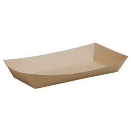 FBAFT103-50 Snack Tray, Large, Craft, 50 Pieces, Paper, Disposable Takeout, Hot Dogs, Hamburgers, Potatoes