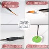 LIEBERGE Premium Detail Brush Set Acrylic Paints - 10 Extra