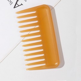 Mini Wide Tooth Comb,Small Travel Purse Hair Detangling Comb Beard Comb Pocket Comb for Curly Wavy Wet Dry Hair,Portable Care Comb Shower Comb Travel Comb Styling Comb for Men Women (Yellow-Style2)