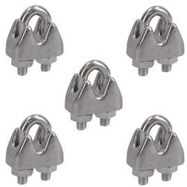 AB Tools 2mm Wire Rope/Cable Grip/Clamp Stainless Steel 316 Marine Grade 5 Pack