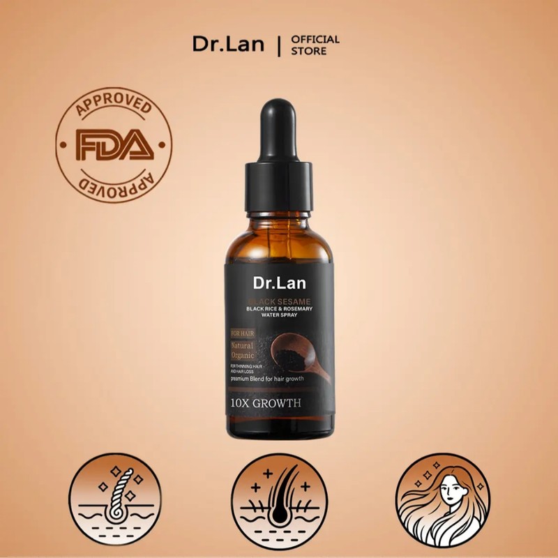Ready Stock Dr.Lan Black Sesame Hair Growth Serum 30ml Natural