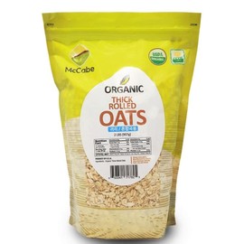McCabe Organic Thick Rolled Oats - Extra Thick Rolled Oats | Rich with Fiber & Minerals | USDA and CCOF Certified | Product of USA | 2Lbs