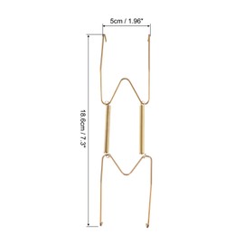sourcing map 6pcs Plate Hanger, 8 Inch Stainless Steel Invisible Wall Plate Hangers with Wall Decorative Hooks and Tip Protector for Decorative Plates and Art