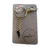 Keyrings, Handmade Keychains, Zipper Chains, Keyrings (Black Lightning Bolt -