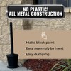 Black Standing Outdoor Ashtray 36" All Metal Construction