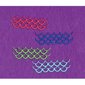 Unbranded MERMAID SCALES die cuts scrapbook cards