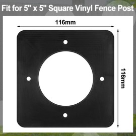 Chunful 20 Pcs Nylon Top Rail Tie Replacement for 5 x 5 in Sq Vinyl Fence Post Durable Support Prevent Bending Vinyl Top Rail Keeper Screw Alternative for Residential Outdoor Fencing