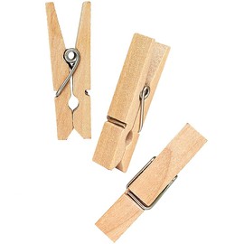 ANCLLO 100 Pieces 3.5cm Wooden Clothes Pegs for Photo Clips, Scrapbooking, Crafts, Gift Wrapping, Wooden Photo Clips, Colored Clothes, Photo Paper, Crafts, DIY Clip