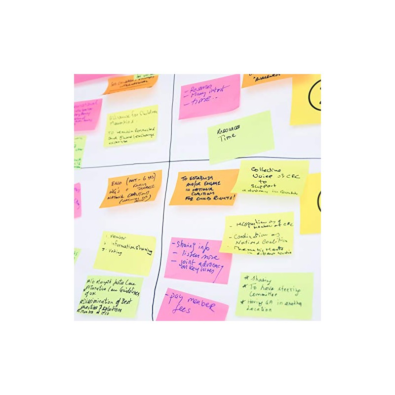 ZCZN Small Sticky Notes, 1.5in x 2in, 100 Sheets/Pad, 10