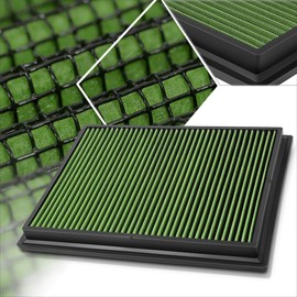 Green Reusable&Washable High Flow Drop-in Air Filter Compatible with 15-18 Toyota Hilux Revo/Fortuner