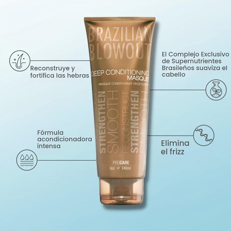 Máscara de acondicionamiento profundo BRAZILIAN BLOWOUT Acai, 8 onzas