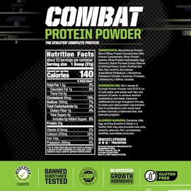 MusclePharm Combat Protein Powder, Chocolate Milk Flavor, Fuels Muscles for Productive Workouts, 5 Protein Sources including Whey Protein Isolate & Eg