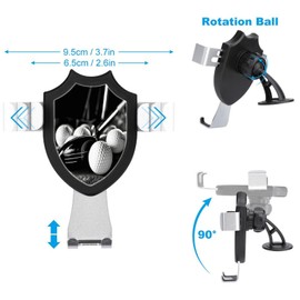 FZQVSGPT Cell Phone Car Mount Phone Mount for Car Windshield Dashboard Black and White Golf Printed Phone Holders for Your Car Suitable for Car Air Vent Windshield Phone Holder