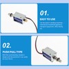 ULTECHNOVO Micro Linear Actuator, 3pcs Push Pull Solenoid Electromagnet Linear