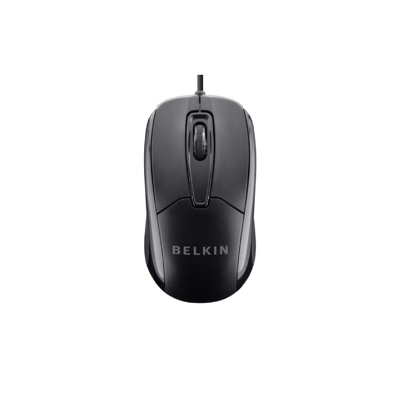 Belkin 3-Button Wired Computer Mouse - Ambidextrous, Ergonomic Mouse With