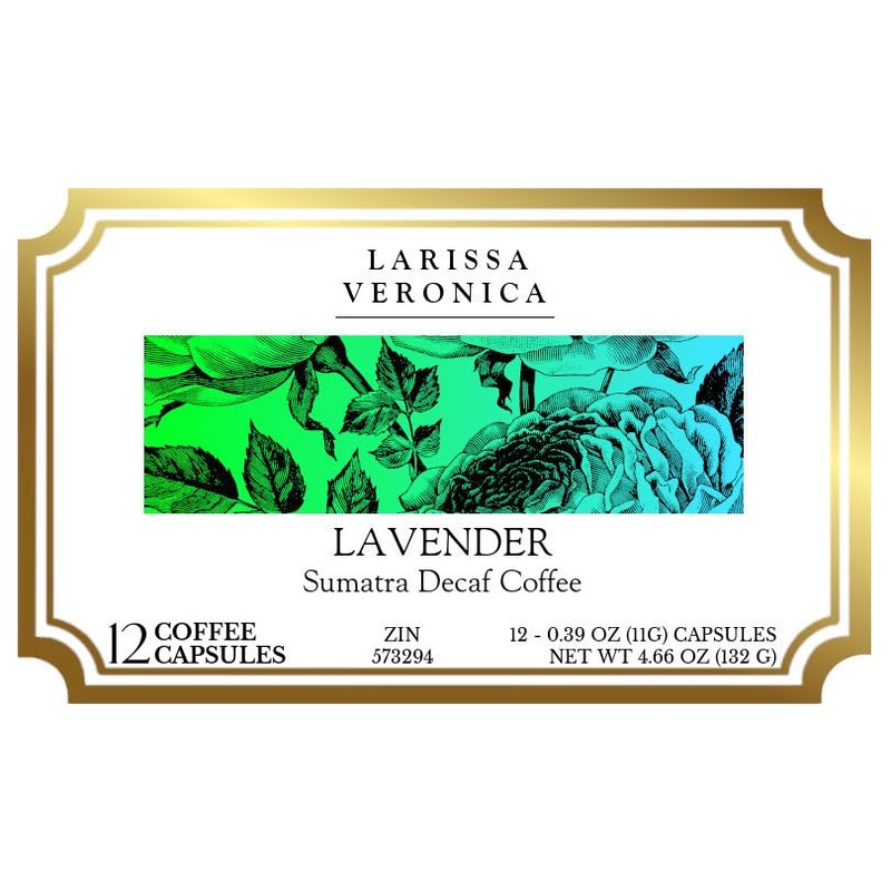 Lavender Sumatra Decaf Coffee (Single Serve K-Cup Pods) (Gourmet, Naturally