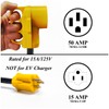 RV Electrical Power Adapter Cord-15A Male to 50A Female RV