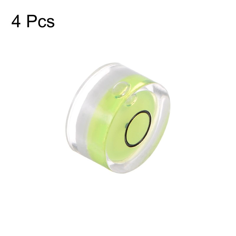 sourcing map 4pcs Round Bubble Level 15x8mm Mini Circular Bullseye