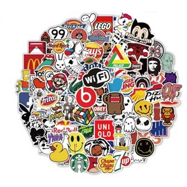 Generic Amazing Stickers | 100pcs Random Stickers Pack | Adults Teens Kids | Waterproof Vinyl Stickers Decals | Water Bottle Skateboard Helmet Laptop Bicycle