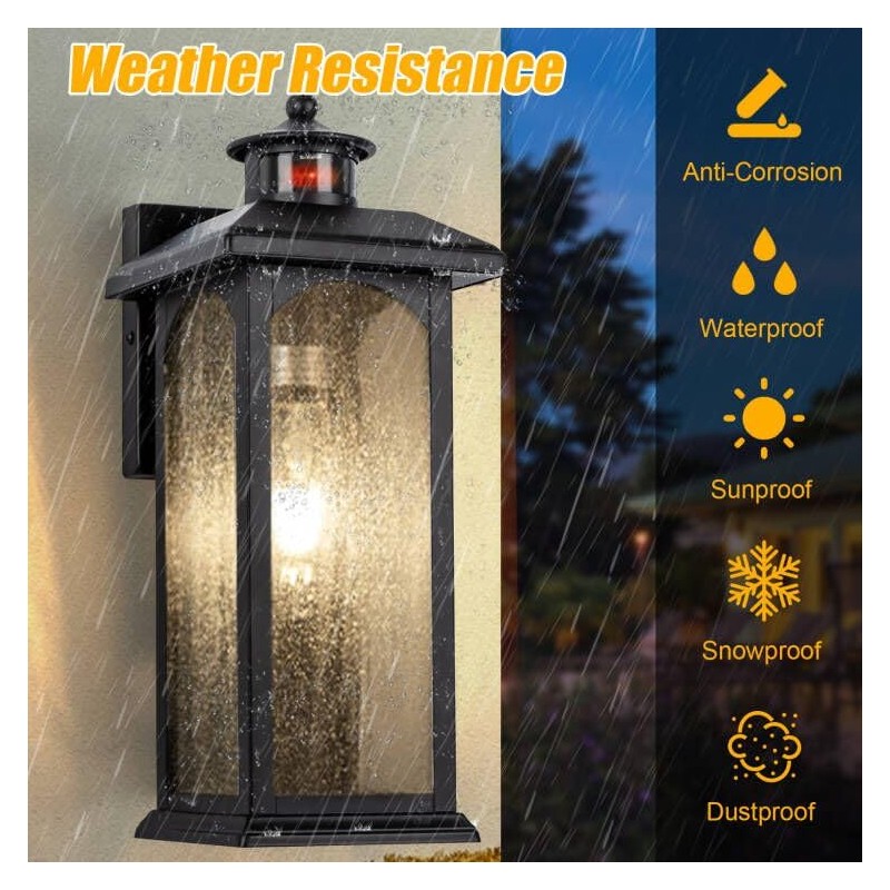 Large Motion Sensor Outdoor Light Fixture-3 Mode Motion Detection Porch