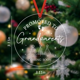 Pregnancy Announcement Gifts for Grandparents Christmas Ornament Gift for New Grandparents Gifts First Time Grandpa Grandma Gifts Unique Baby Announcement Ornament Gifts for Expecting Parents