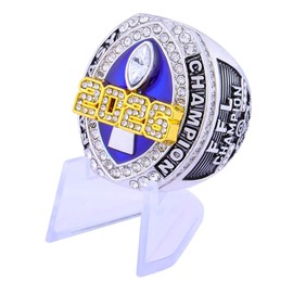 guancrown 2026 Fantasy Football Championship Ring Trophy Award Prize Trophy Sports Winner MVP FFL Ring (Ring and Stand, Size 10)