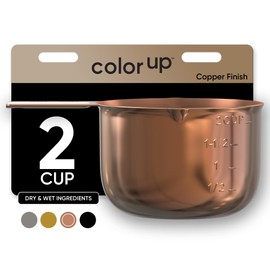 Color Up Premium 2 Cup Measuring Cup (480 ml) - Stainless Steel Copper Finish, One-Piece Construction, Dishwasher Safe, Accurate for Wet & Dry Ingredients – One Single 2Cup