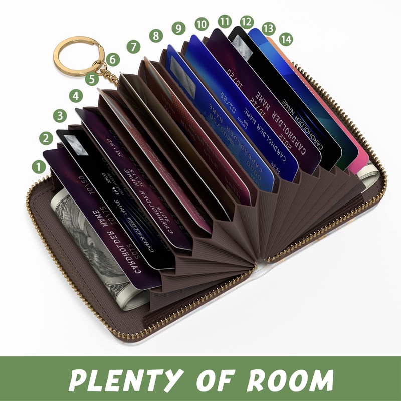 Credit Card Holder for Women, Small RFID Wallet Slim Leather
