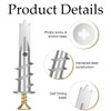 54 Pcs Plasterboard Fixings Heavy Duty with Plasterboard Screws,Self Drill