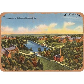 10 x 14 METAL SIGN - Virginia Postcard - University of Richmond, Richmond, VA. 1 - Vintage Rusty Look