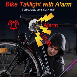 USUPERINK Anti-Theft Smart Bicycle Taillight,Bicycle Tail Light,Bike Tail Light Rechargeable,6 Light Modes,Safety Warning Light,Waterproof,for Bicycles, Electric Bicycles,Electric Vehicles,6pk