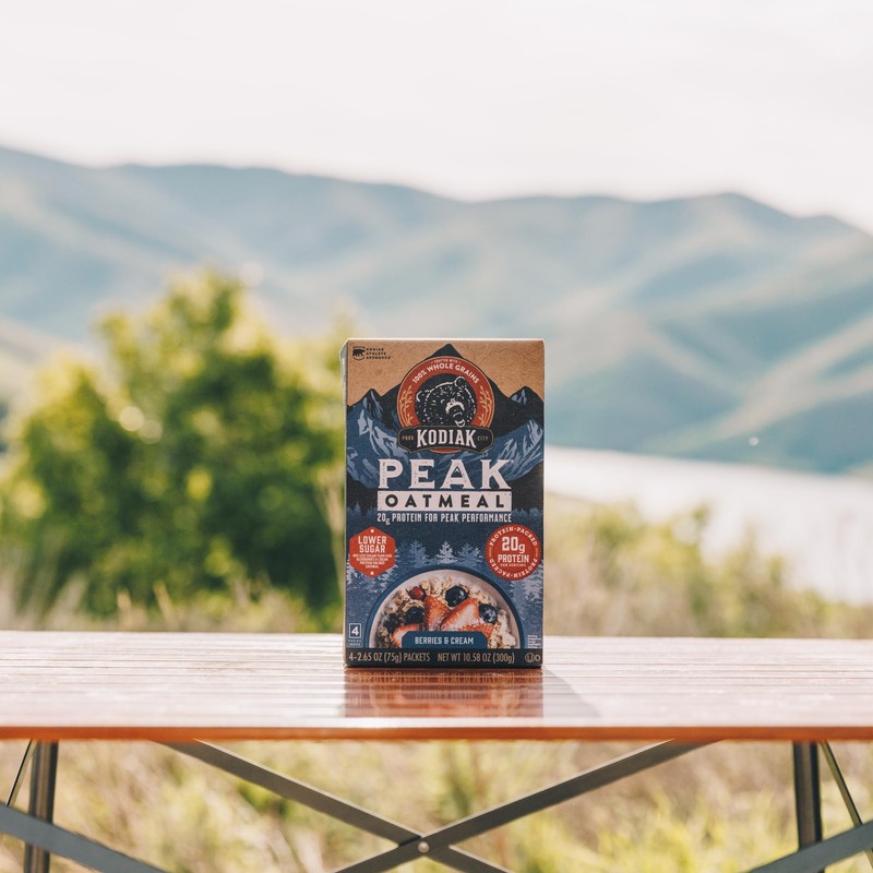 Kodiak Cakes Peak Instant Oatmeal Packets, Berries & Cream, High