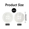 CANDEOLA 30-Pcs 3/8" Small White Mother of Pearl Shell Buttons