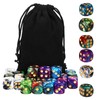 TecUnite 25 Pieces 20 Side Polyhedral Dice Set with Black